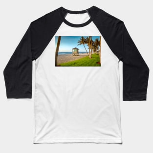 Morning Lifeguard Stand, Deerfield Beach Baseball T-Shirt